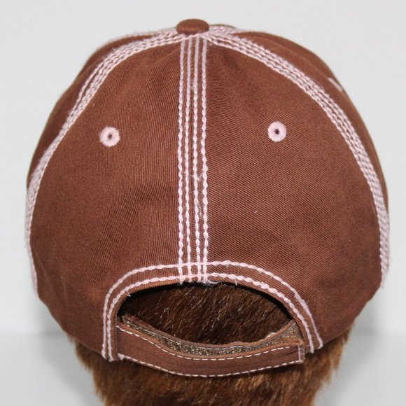 Women's Team Realtree Brown Pink Baseball Cap  One Size Adjustable Strapback - Picture 4 of 9